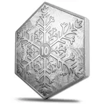 10 oz Snowflake Hexagon Silver Bar .999 Fine (Sealed)