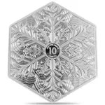 10 oz Snowflake Hexagon Silver Bar .999 Fine (Sealed)