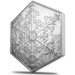 10 oz Snowflake Hexagon Silver Bar .999 Fine (Sealed)