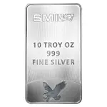 10 oz Sunshine Mint Mercury Silver Bar .999 Fine