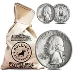 $100 Face Value Bag - 400 Coins -Washington Quarters 90% Silver (Circulated)