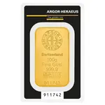100 gram Argor Heraeus Gold Bar .9999 Fine (In Assay)