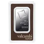 100 gram Platinum Bar - Valcambi Suisse .9995 Fine (In Assay)