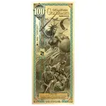 100 Oklahoma Goldback 1/10 oz 24K Gold Foil Aurum Note