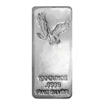 100 oz Eagle Design Silver Cast Bar .9999 Fine