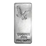 Default 100 oz Eagle Design Silver Cast Bar .9999 Fine
