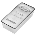 100 oz Italpreziosi Italian Silver Cast Bar .999 Fine