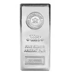 Canadian 100 oz Royal Canadian Mint (RCM) .9999 Fine Silver Bar
