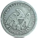 1838-1891 Seated Liberty Silver Quarter Dollar Fine-Very Fine (Random Year)