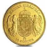 1892-1915 Hungary Gold 10 Korona Avg Circ (Random Year)