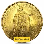 1892-1915 Hungary Gold 20 Korona Avg Circ (Random)
