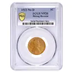 Default 1922 No D Lincoln Wheat Penny 1C PCGS VF 20 BN