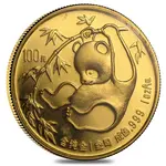 Chinese 1985 1 oz Chinese Gold Panda 100 Yuan BU (Sealed)
