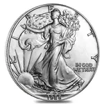 American 1988 1 oz Silver American Eagle $1 Coin BU