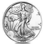 American 1989 1 oz Silver American Eagle $1 Coin BU