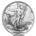 American 1991 1 oz Silver American Eagle $1 Coin BU
