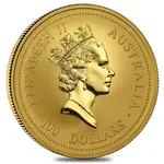 1997 1 oz $100 Gold Lunar Year of the Ox Australia Perth Mint Series I BU (In Cap)