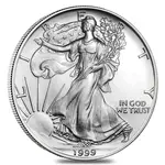 1999 1 oz Silver American Eagle $1 Coin BU