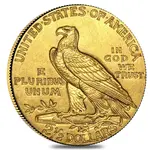 $2.5 Gold Quarter Eagle Indian Head - Almost Uncirculated AU (Random Year)