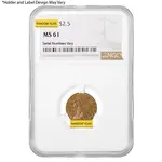 $2.5 Gold Quarter Eagle Indian Head NGC MS 61 (Random Year)
