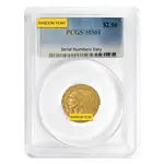 Default $2.5 Gold Quarter Eagle Indian Head PCGS MS 61 (Random Year)