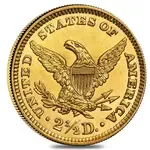 $2.5 Gold Quarter Eagle Liberty Head - Almost Uncirculated AU (Random Year)