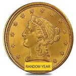 Default $2.5 Gold Quarter Eagle Liberty Head - Brilliant Uncirculated BU (Random Year)