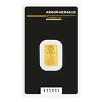 2 gram Argor Heraeus Gold Bar .9999 Fine (In Assay)