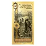 2 Oklahoma Goldback 1/500 oz 24K Gold Foil Aurum Note