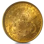 $20 Gold Double Eagle Liberty Head - Brilliant Uncirculated BU (Random Year)