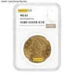 Default $20 Gold Double Eagle Liberty Head NGC MS 64 (Random Year)