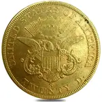 $20 Gold Double Eagle Liberty Head Type I - Ex-Jewelry (Random Year, 1850-1866)