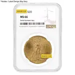$20 Gold Double Eagle Saint Gaudens NGC MS 66 (Random Year)