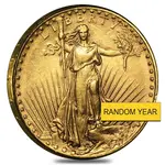 $20 Gold Double Eagle Saint Gaudens - Polished or Cleaned (Random Year)