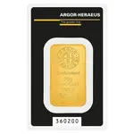 20 Gram Argor Heraeus Kinebar Gold Bar .9999 Fine (in Assay)