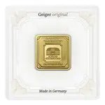 20 gram Geiger Original Square Gold Bar (In Assay)