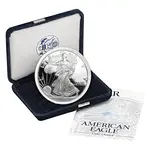 2001-W 1 oz Proof Silver American Eagle (w/Box & COA)