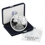 2002-W 1 oz Proof Silver American Eagle (w/Box & COA)