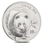 Default 2003 1 oz Chinese Silver Panda 10 Yuan .999 Fine BU