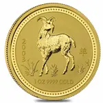 Default 2003 1 oz Gold Lunar Year of The Goat BU Australia Perth Mint (Series I)