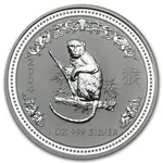 2004 1 oz Silver Lunar Monkey BU Australian Perth Mint (Series I)