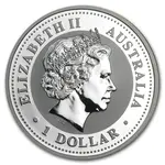 2004 1 oz Silver Lunar Monkey BU Australian Perth Mint (Series I)