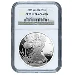 American 2005-W 1 oz Proof Silver American Eagle $1 Coin NGC PF 70 UCAM