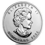 2006 1 oz Silver Canadian Maple Leaf .9999 Fine $5 Coin BU (Sealed)