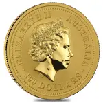 2007 1 oz $100 Gold Lunar Year of The Pig Australia Perth Mint Series I BU (In Cap)