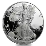 2007-W 1 oz Proof Silver American Eagle (w/Box & COA)