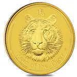 2010 1 oz Gold Lunar Year of The Tiger BU Australia Perth Mint In Cap