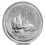 Default 2011 1 Kilo Silver Lunar Year of The Rabbit BU Australian Perth Mint In Cap