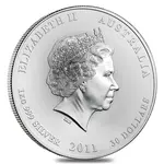 2011 1 Kilo Silver Lunar Year of The Rabbit BU Australian Perth Mint In Cap