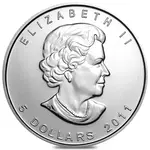 2011 1 oz Canadian Grizzly Bear Wildlife Series Silver Coin BU